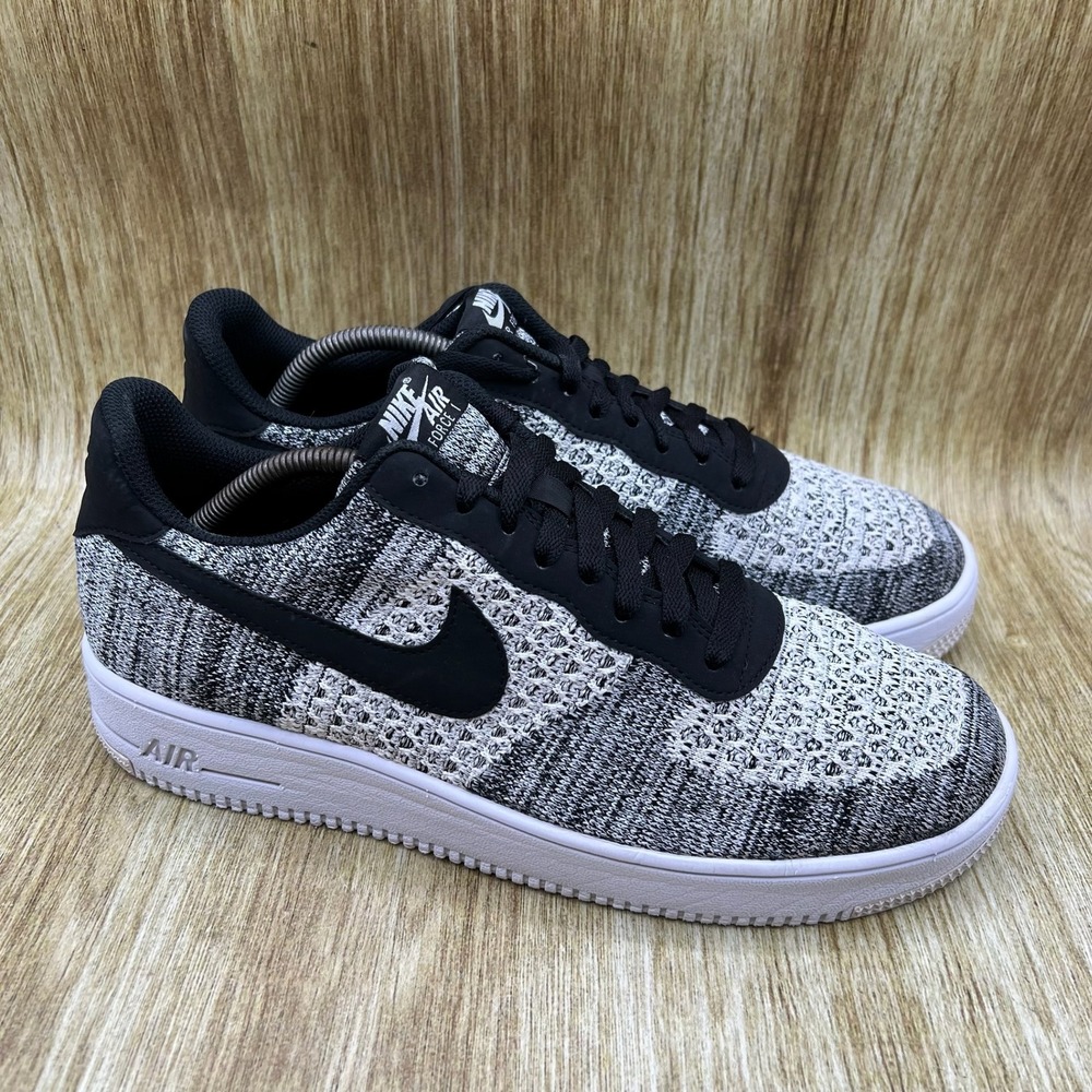 Nike Air Force 1 Flyknit 2.0 Oreo Men's Size 12 Black White Heather AV3042-001